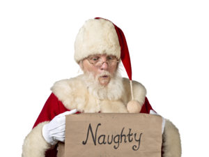 Santa with naughty list